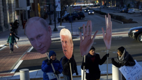 Varios manifestantes durante una concentración en Pennsylvania. - AFP Varios manifestantes durante una concentración en Pennsylvania. - AFP