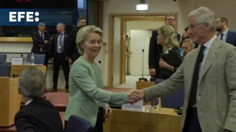 Von der Leyen se reúne con los eurogrupos en Bruselas Von der Leyen se reúne con los eurogrupos en Bruselas