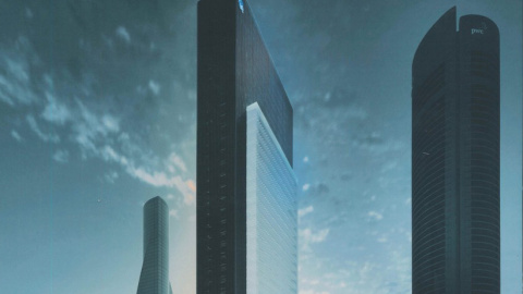 Recreación de los cinco rascacielos de la zona norte de Madrid. AYUNTAMIENTO DE MADRID Recreación de los cinco rascacielos de la zona norte de Madrid. AYUNTAMIENTO DE MADRID