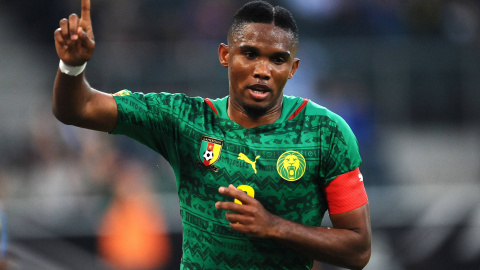 Samuel Eto'o celebra un gol con Camerún. /CORDON PRESS
