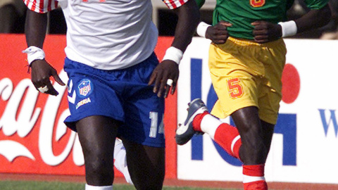George Weah, con la selección de Liberia. /CORDON PRESS
