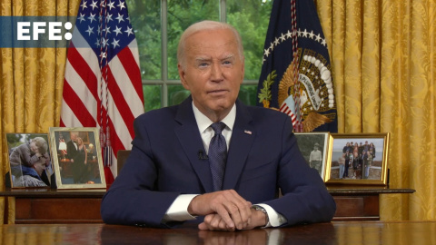 Biden insta a los estadounidenses a resolver sus diferencias "en las urnas, no con balas" Biden insta a los estadounidenses a resolver sus diferencias "en las urnas, no con balas"