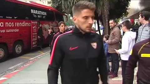 El Sevilla, ultimando su duelo contra el Athletic en la concentración El Sevilla, ultimando su duelo contra el Athletic en la concentración