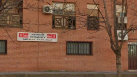 Sede de la formación del PSOE en el distrito madrileño de San Blas-Canillejas / GOOGLE STREET VIEW Sede de la formación del PSOE en el distrito madrileño de San Blas-Canillejas / GOOGLE STREET VIEW