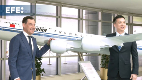 Juanma Moreno se reúne con dirigentes de la compañía aérea Air China en Pekín Juanma Moreno se reúne con dirigentes de la compañía aérea Air China en Pekín