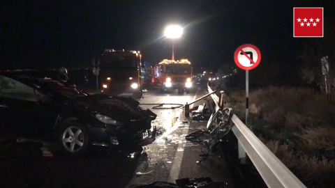 Muere un hombre tras la colisión de dos vehículos en la M-203 Muere un hombre tras la colisión de dos vehículos en la M-203