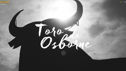 Página web de la marca Toro de Osborne. Página web de la marca Toro de Osborne.