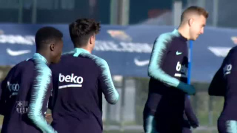 El Barça regresa a los entrenamientos para bajar el turrón El Barça regresa a los entrenamientos para bajar el turrón
