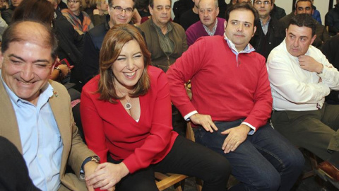 Susana Díaz durante un momento del mitin. - EFE Susana Díaz durante un momento del mitin. - EFE