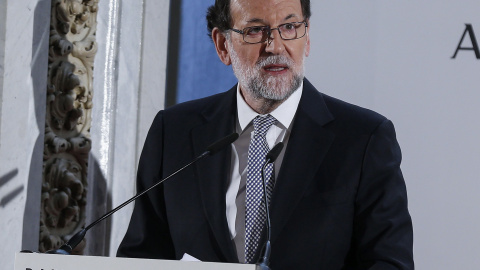 El presidente del Gobierno, Mariano Rajoy, durante su intervención en el Foro ABC celebrado en el Casino de Madrid. EFE/Paco Campos
