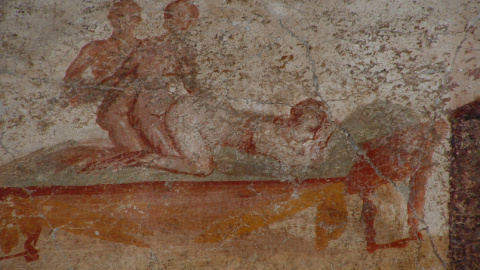 Fresco erótico de las Termas Suburbanas de Pompeya Fresco erótico de las Termas Suburbanas de Pompeya