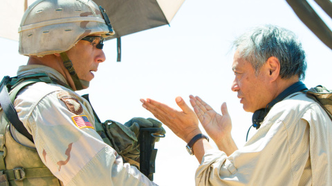Ang Lee con Vin Diesel durante el rodaje de 'Billy Lynn' Ang Lee con Vin Diesel durante el rodaje de 'Billy Lynn'