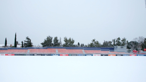 El Atlético de Madrid entrena en el gimnasio a causa de la nieve El Atlético de Madrid entrena en el gimnasio a causa de la nieve