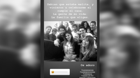 El último cumpleaños de Sara Sálamo antes de dar a luz El último cumpleaños de Sara Sálamo antes de dar a luz