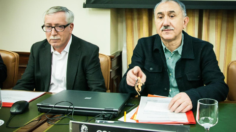 os secretarios generales de CC.OO., Ignacio Fernández Toxo, y de UGT, Pepe Álvarez/ CONGRESO os secretarios generales de CC.OO., Ignacio Fernández Toxo, y de UGT, Pepe Álvarez/ CONGRESO