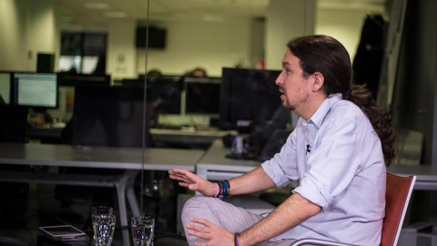 Pablo Iglesias, en la redacción de 'Público'. JAIRO VARGAS Pablo Iglesias, en la redacción de 'Público'. JAIRO VARGAS