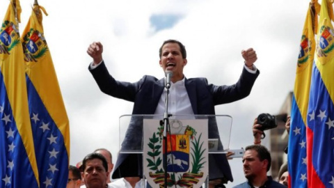 Juan Guaidó, en Caracas. CARLOS GARCÍA RAWLINS (REUTERS Juan Guaidó, en Caracas. CARLOS GARCÍA RAWLINS (REUTERS