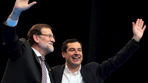 El presidente del PP andaluz y protegido de Rajoy, Juan Manuel Moreno Bonilla, con el presidente. Archivo EFE El presidente del PP andaluz y protegido de Rajoy, Juan Manuel Moreno Bonilla, con el presidente. Archivo EFE
