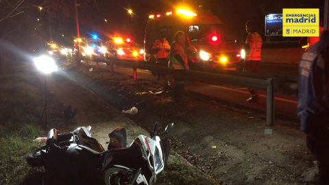 Dos jóvenes heridos en un accidente de moto en la M-500 Dos jóvenes heridos en un accidente de moto en la M-500