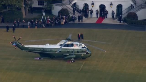 Donald Trump abandona la Casa Blanca Donald Trump abandona la Casa Blanca