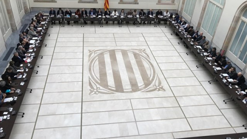 La primera trobada del Pacte Nacional pel Referèndum. EUROPA PRESS La primera trobada del Pacte Nacional pel Referèndum. EUROPA PRESS