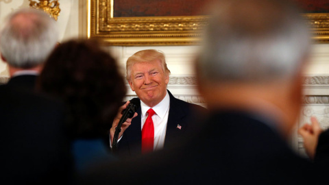 Trump, durante la reunión del National Governors Association en Washington. REUTERS/Kevin Lamarque Trump, durante la reunión del National Governors Association en Washington. REUTERS/Kevin Lamarque
