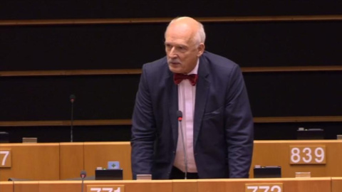 El eurodiputado ultraderechista polaco Janusz Korwin-Mikke/ PARLAMENTO EUROPEO