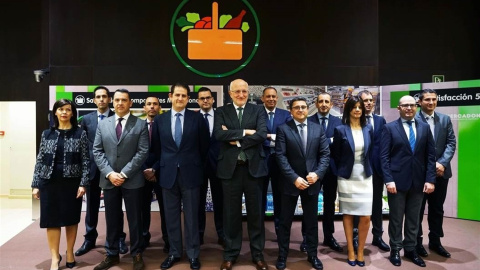 El presidente de Mercadona, Joan Roig, con los directivos del grupo en la presentación de los resultados de Mercadona. E.P. El presidente de Mercadona, Joan Roig, con los directivos del grupo en la presentación de los resultados de Mercadona. E.P.