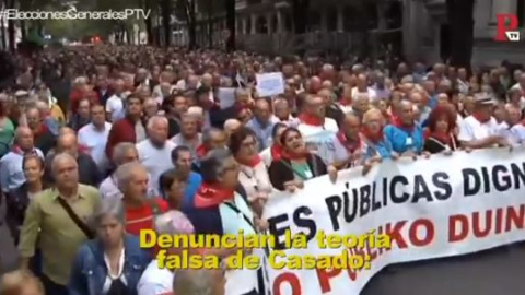 Los jubilados continúan reclamando unas pensiones dignas Los jubilados continúan reclamando unas pensiones dignas