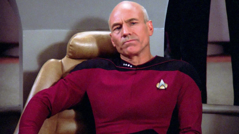 Patrick Steward como capitán Picard Patrick Steward como capitán Picard