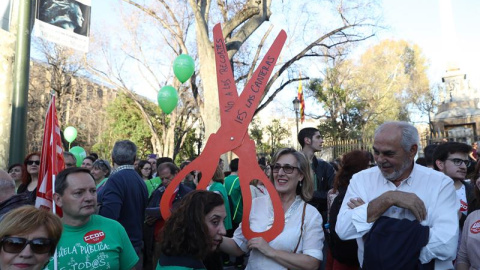 Manifestación por la educación pública de esta tarde en Madrid / EFE Manifestación por la educación pública de esta tarde en Madrid / EFE