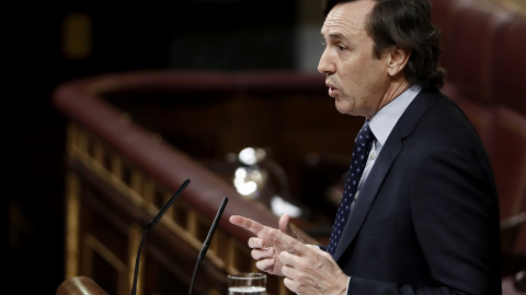 El portavoz del Grupo Popular, Rafael Hernando, durante su intervención en el pleno del Congreso de los Diputados.EFE/Mariscal El portavoz del Grupo Popular, Rafael Hernando, durante su intervención en el pleno del Congreso de los Diputados.EFE/Mariscal