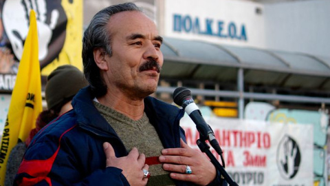 El solicitante de asilo Sayed Sadig hablando en una movilización en solidaridad con los refugiados El solicitante de asilo Sayed Sadig hablando en una movilización en solidaridad con los refugiados
