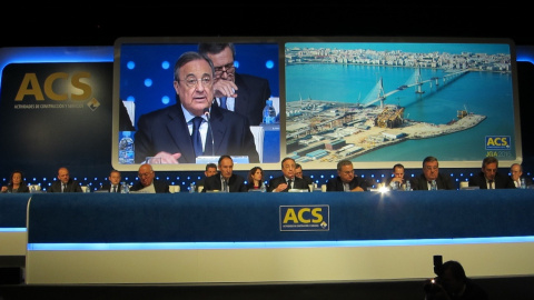 El presidente de ACS, Florentino Pérez, en una junta de accionistas de la constructora. E.P. El presidente de ACS, Florentino Pérez, en una junta de accionistas de la constructora. E.P.