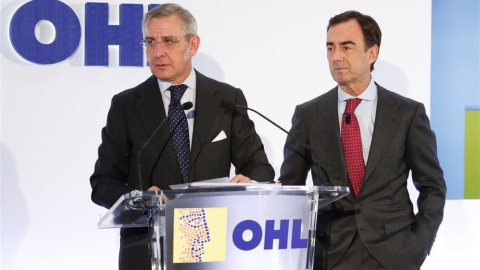 El presidente de OHL, Juan Villar-Mir (d), y su consejero delegado Tomás García Madrid (i). E.P. El presidente de OHL, Juan Villar-Mir (d), y su consejero delegado Tomás García Madrid (i). E.P.