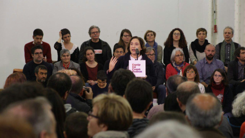 Ada Colau durant l'acte d'aquest dissabte dels Comuns. MARC LOZANO Ada Colau durant l'acte d'aquest dissabte dels Comuns. MARC LOZANO