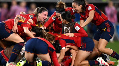 España celebra su victoria en la final de fútbol de la Copa Mundial Femenina de la FIFA 2023 en Sydney, el domingo 20 de agosto de 2023. Aapimage / Dpa / Europa Press. España celebra ganar la final de fútbol de la Copa Mundial Femenina de la FIFA 2023 en Sydney, el domingo 20 de agosto de 2023. Aapimage / Dpa / Europa Press.