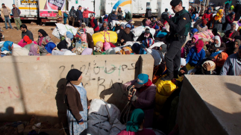 Portadores a la frontera hispano-marroquí. Portadores a la frontera hispano-marroquí.