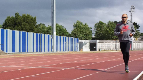 Manuel Penas en su entrenamiento semanal