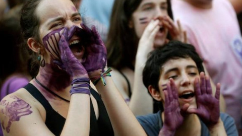 Manifestación contra la sentencia de La Manada. EFE Manifestación contra la sentencia de La Manada. EFE