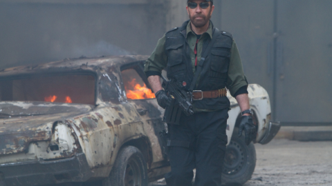 Chuck Norris en 'Los Mercenarios'. - Youtube Chuck Norris en 'Los Mercenarios'. - Youtube