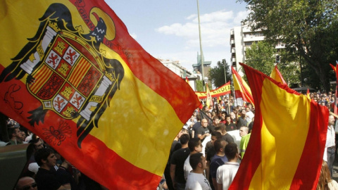 Simpatizantes franquistas en una imagen de archivo. — EFE Simpatizantes franquistas en una imagen de archivo. — EFE