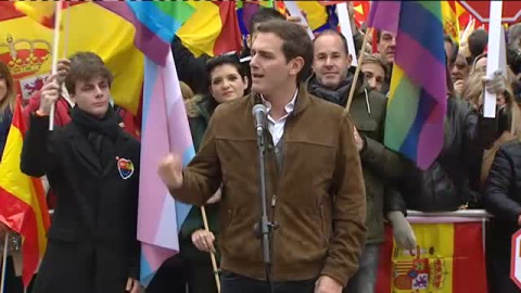 Rivera, satisfecho con la manifestación de Colón: "Ha superado las expectativas" Rivera, satisfecho con la manifestación de Colón: "Ha superado las expectativas"