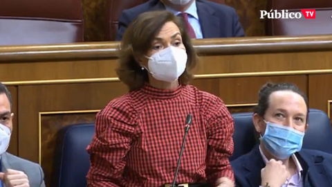 Rifirrafe entre Carmen Calvo y Cuca Gamarra en el Congreso Rifirrafe entre Carmen Calvo y Cuca Gamarra en el Congreso
