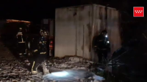 Un incendio en una zona de chabolas en Navalcarnero deja 14 heridos Un incendio en una zona de chabolas en Navalcarnero deja 14 heridos