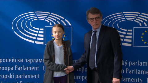 David Sassoli se reúne con Greta Thunberg David Sassoli se reúne con Greta Thunberg