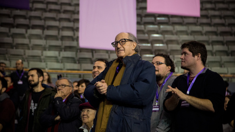 El profesor Vincenç Navarro, miembro del equipo de Pablo Iglesias, este domingo / JAIRO VARGAS