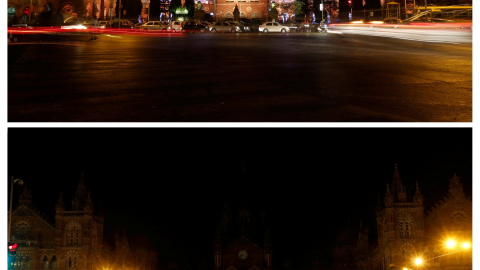 La India apaga sus luces por la Hora del Planeta. REUTERS/Shailesh Andrade