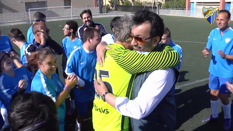 Sheikh Al Thani visita el entrenamiento del Málaga Genuine Sheikh Al Thani visita el entrenamiento del Málaga Genuine