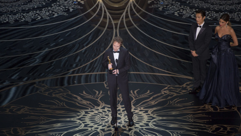 La cinta húngara El hijo de Saúl que fue premiada como mejor película de habla no inglesa.- REUTERS